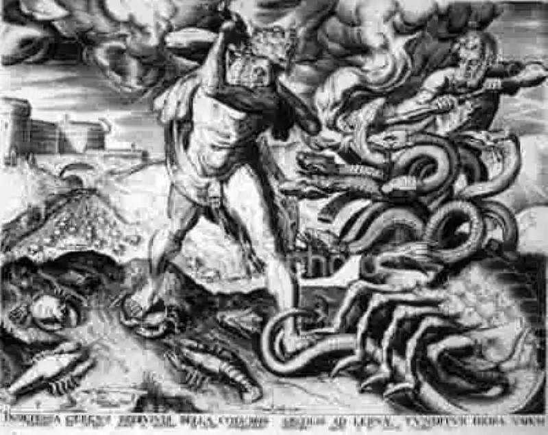 Heracles y la hidra Lernalean