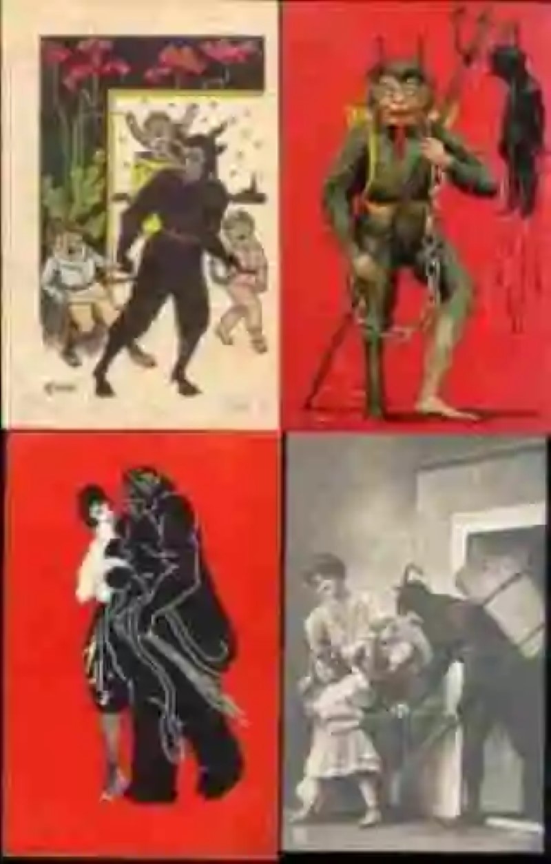 El Krampus, el demonio de la Navidad y sus postales