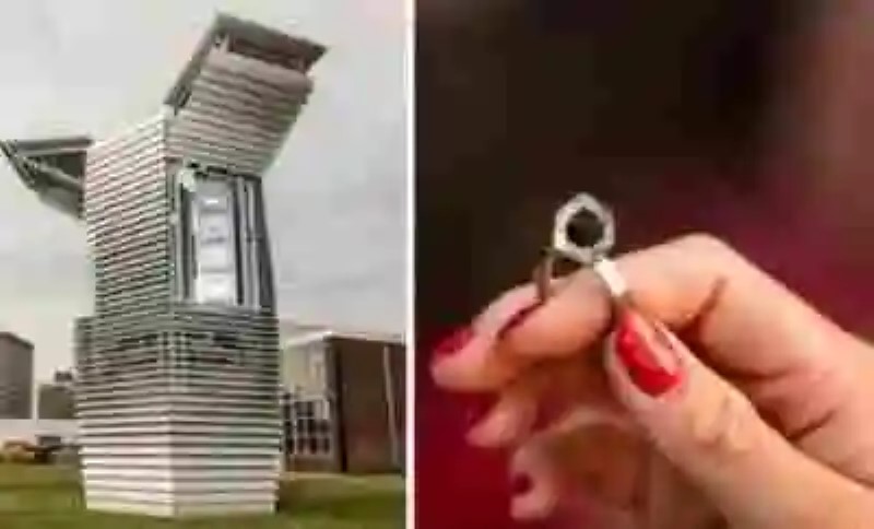Artista construye una torre capaz de capturar contaminación y convertirla en joyería