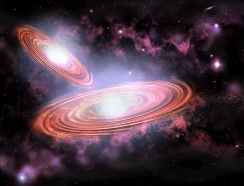 Fusión cósmica de dos agujeros negros