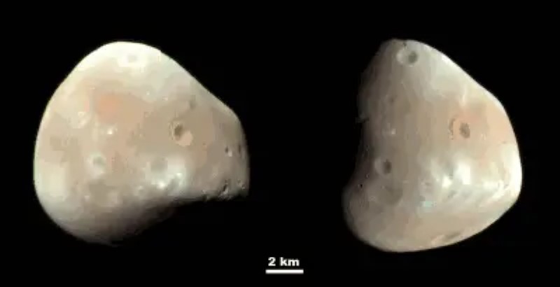 Las lunas de Marte, Phobos y Deimos