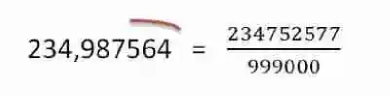 Fracción generatriz de un número decimal ilimitado periódico mixto
