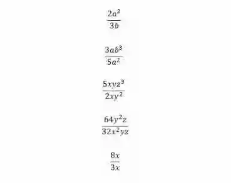 Términos algebraicos fraccionarios