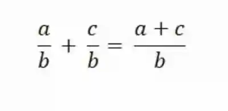 Ejemplos de sumas de fracciones con igual denominador
