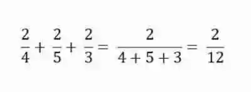 Suma de fracciones con igual numerador