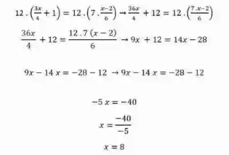 Ecuaciones con denominadores