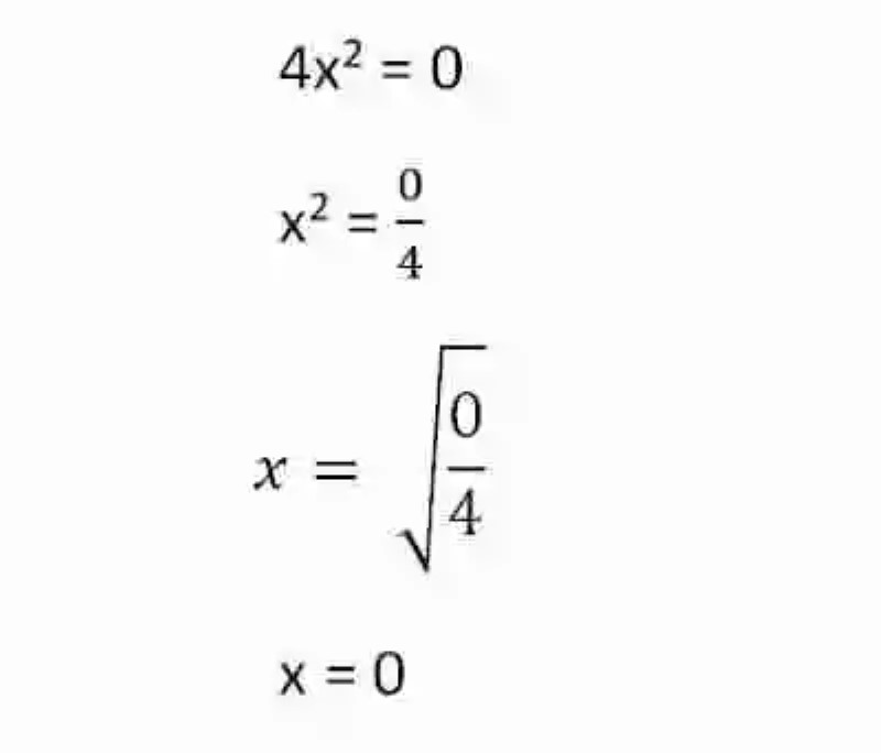Ejemplos de resolución de ecuaciones de segundo grado incompletas