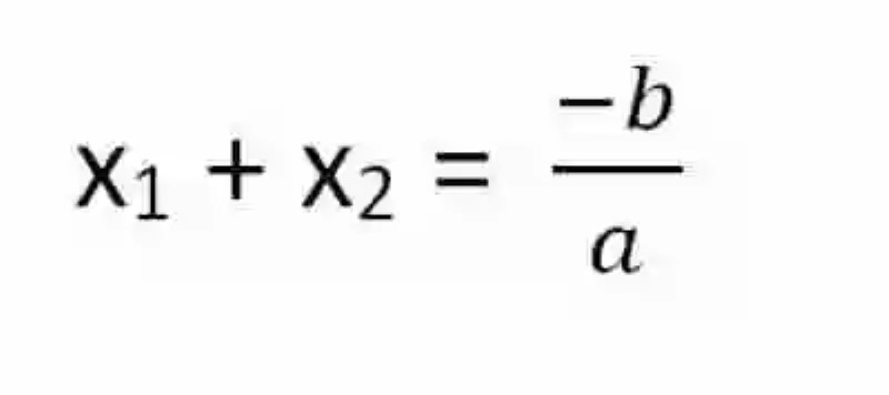Suma de las soluciones de una ecuación de segundo grado